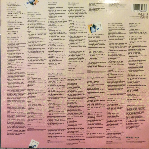 Nanci Griffith - Little Love Affairs - Used Vinyl Record image 2
