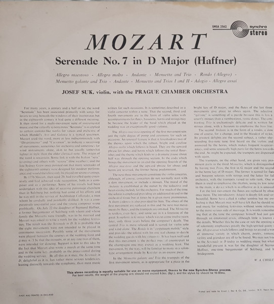 Wolfgang Amadeus Moz - Serenade N° 7 En Re Majeur, K. 250 "Haffner" image 2