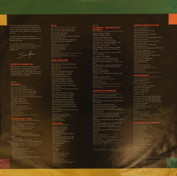 Gilberto Gil - Nightingale - Used Vinyl Record image 4