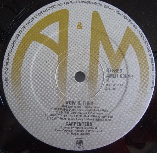 Carpenters - Now & Then - Used Vinyl Record image 5