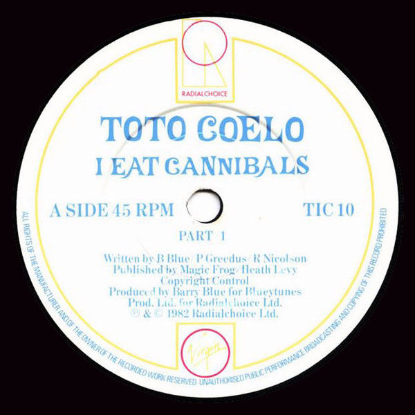 Toto Coelo - I Eat Cannibals - Used Vinyl Record 7" image 3