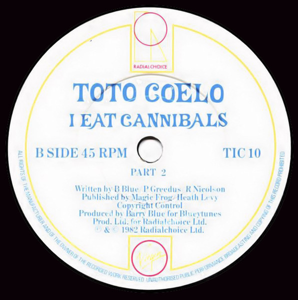 Toto Coelo - I Eat Cannibals - Used Vinyl Record 7" image 4