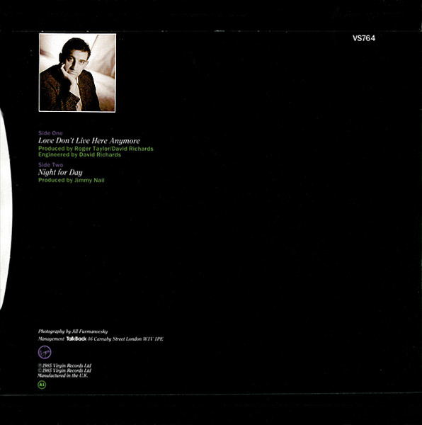 Jimmy Nail - Love Don't Live Here Anymore - Used Vinyl Record 7" image 2