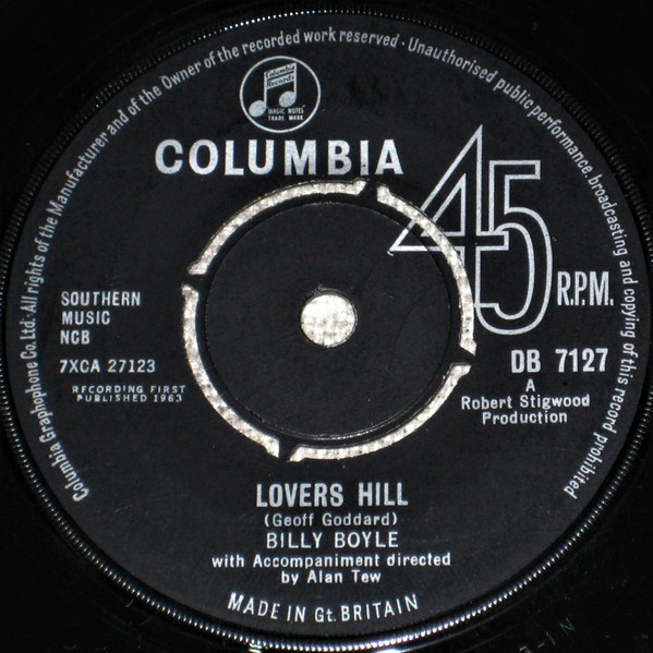 Billy Boyle - Hootin' In The Kitchen / Lovers Hill - Used Vinyl Record 7 image 2