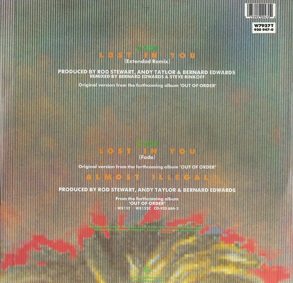 Rod Stewart - Lost In You (Extended Remix) - Used Vinyl Record 12" image 2