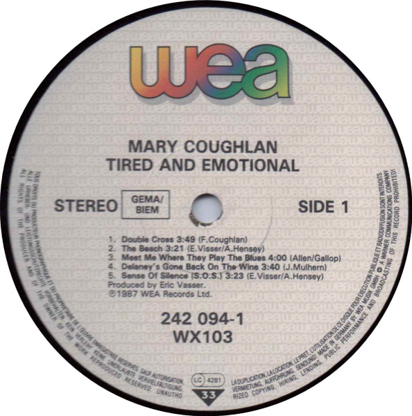 Mary Coughlan - Tired & Emotional - Used Vinyl Record image 3