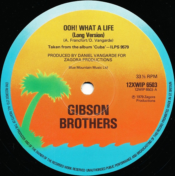 Gibson Brothers - Ooh! What A Life... - Used Vinyl Record 12" image 3