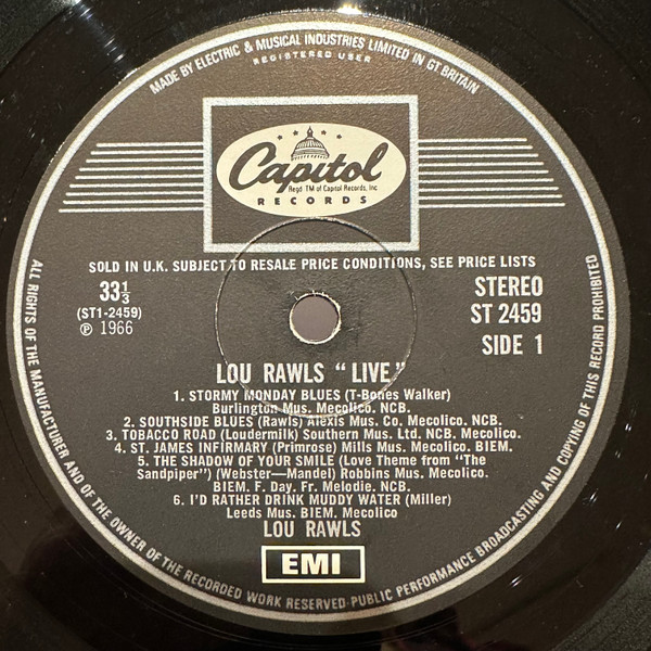 Lou Rawls - Live! - Used Vinyl Record image 3