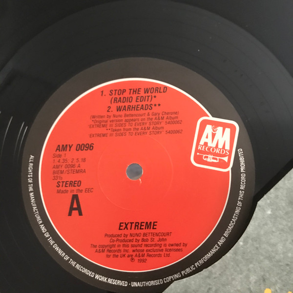 Extreme - Stop The World - Used Vinyl Record 12" image 7