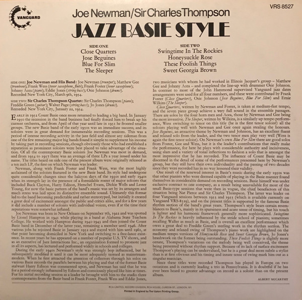 Joe Newman - Jazz Basie Style - Used Vinyl Record image 2