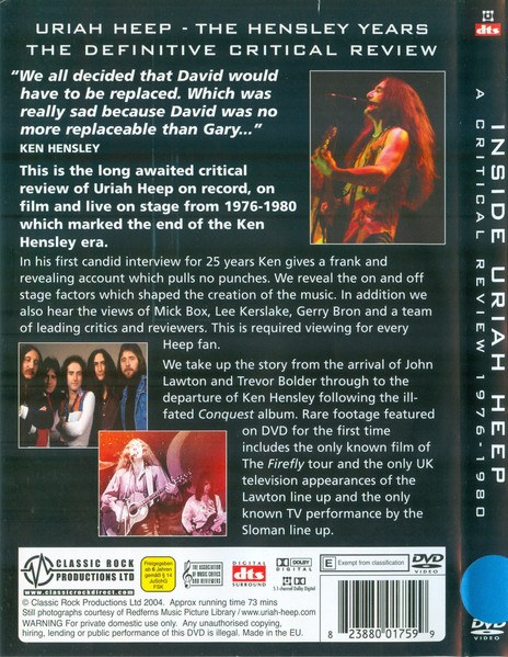 Uriah Heep - Inside  The Hensley Years 1976-1980 (An Independent Critic image 4