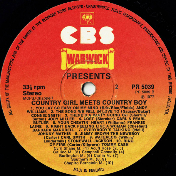 Various - Country Girl Meets Country Boy - Used Vinyl Record image 4