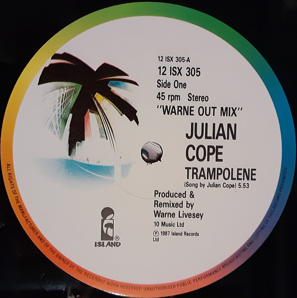Julian Cope - Trampolene - Used Vinyl Record 12" image 3