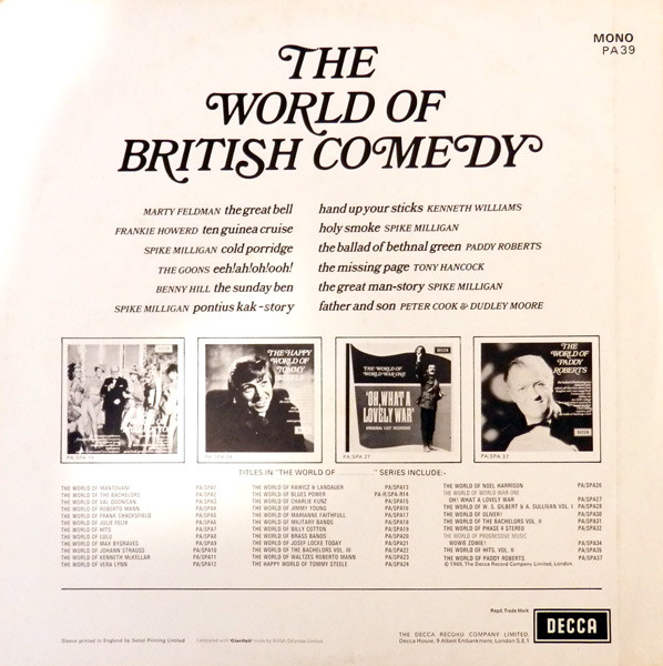 Various - World Of British Comedy - Used Vinyl Record image 2