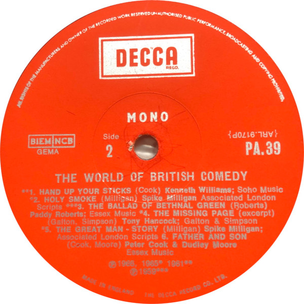 Various - World Of British Comedy - Used Vinyl Record image 4