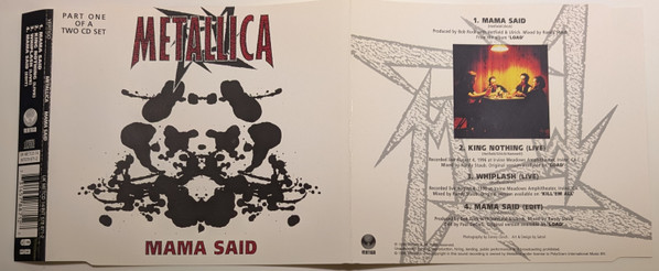 Metallica - Mama Said - Used CD image 2
