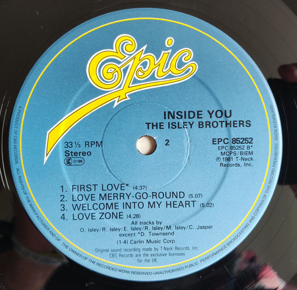Isley Brothers - Inside You - Used Vinyl Record image 4