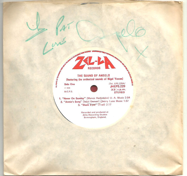 Angelo - Sound Of - Used Vinyl Record 7" image 2