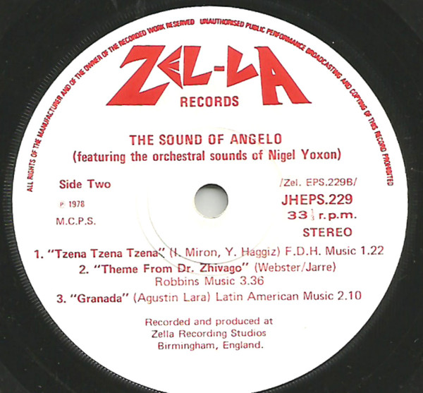 Angelo - Sound Of - Used Vinyl Record 7" image 4