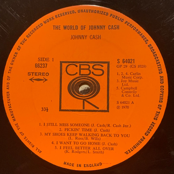 Johnny Cash - World Of - Used Vinyl Record image 4