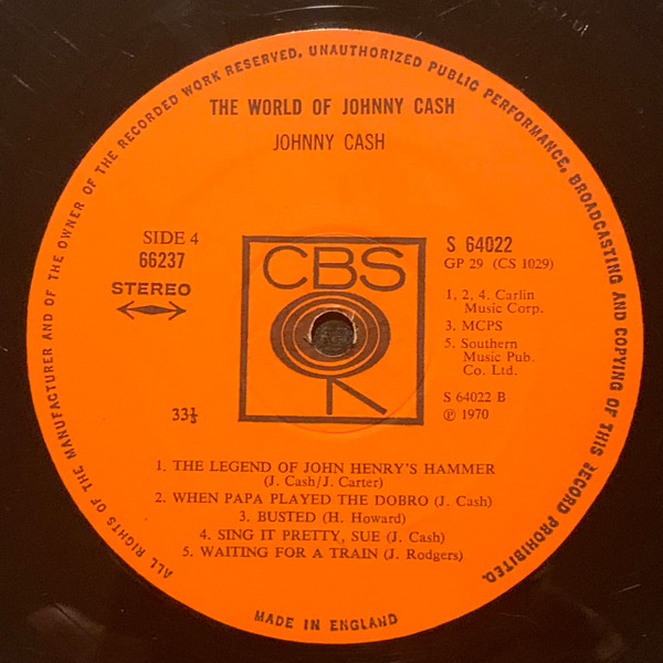 Johnny Cash - World Of - Used Vinyl Record image 7