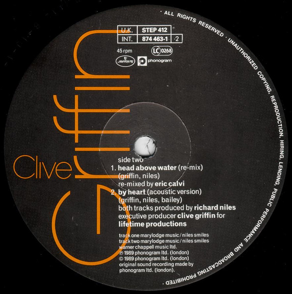 Clive Griffin - Head Above Water - Used Vinyl Record 12" image 4