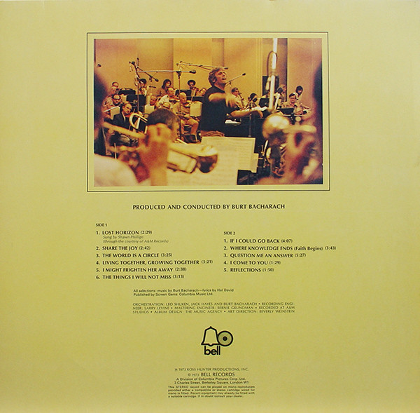 Burt Bacharach - Lost Horizon (Original Soundtrack) - Used Vinyl Record image 2