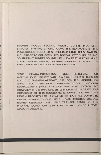 Shamen - Boss Drum - Used Cassette image 9