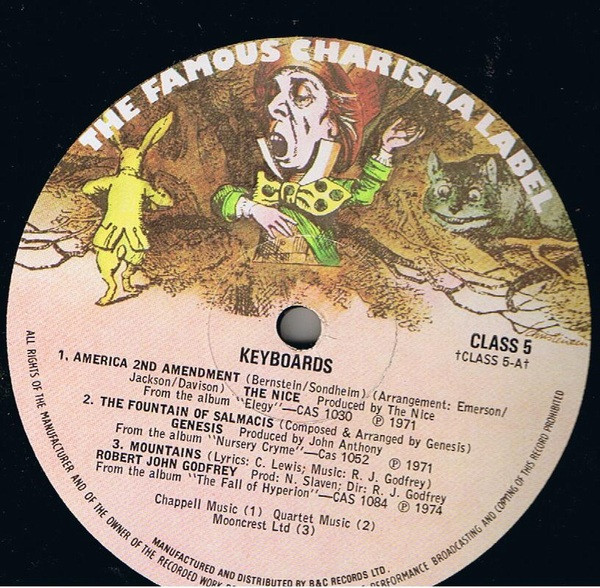 Various - Charisma Keyboards - Used Vinyl Record image 3