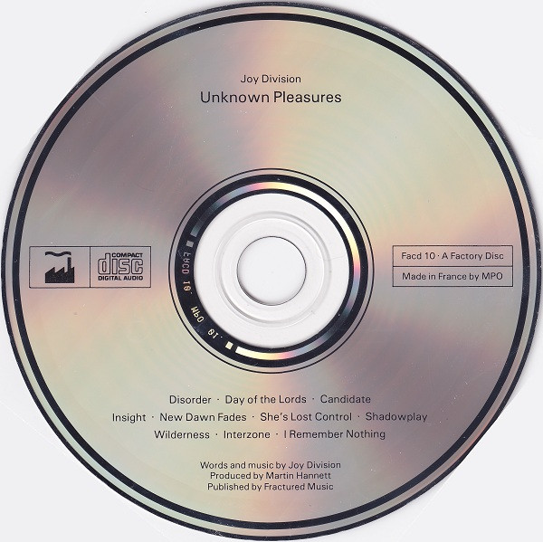 Joy Division - Unknown Pleasures - Used CD image 3