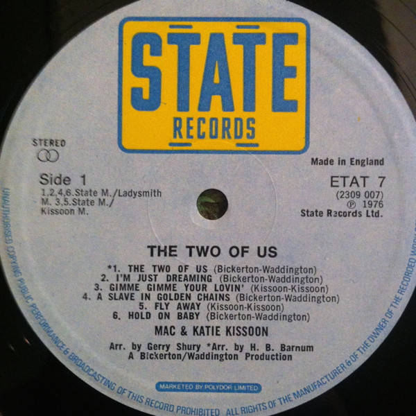 Mac And Katie Kissoo - Two Of Us - Used Vinyl Record image 3