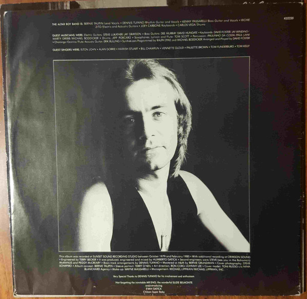 Bernie Taupin - He Who Rides The Tiger - Used Vinyl Record image 3