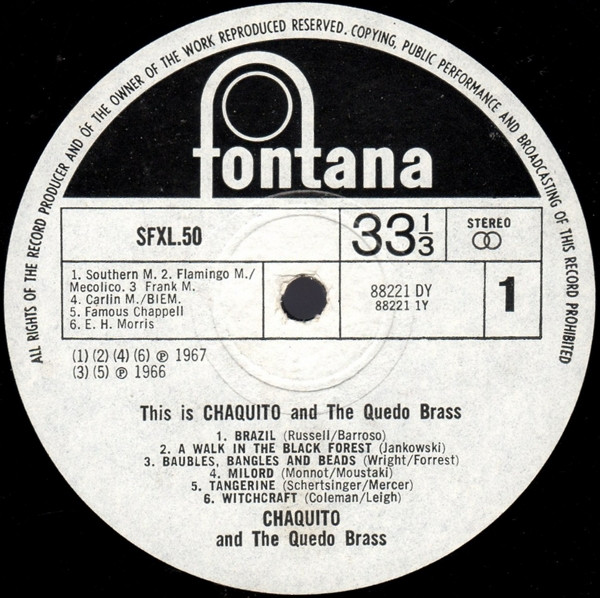 Chaquito And The Que - This Is - Used Vinyl Record image 3