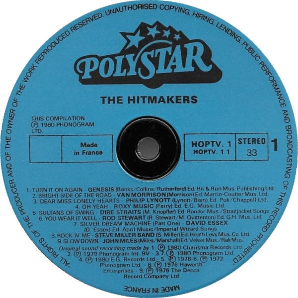 Various - Hitmakers - Used Vinyl Record image 3