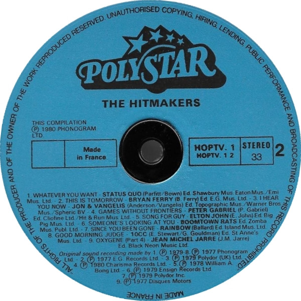 Various - Hitmakers - Used Vinyl Record image 4