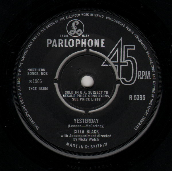 Cilla Black - Love's Just A Broken Heart - Used Vinyl Record 7" image 2