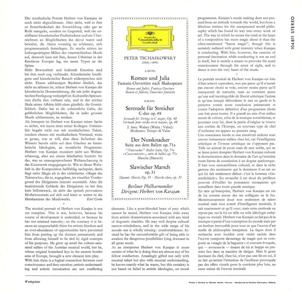 Pyotr Ilyich Tchaiko - Peter Tschaikowsky - - Used Vinyl Reco image 2