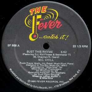 M.C. Chill - Bust This Rhyme - Used Vinyl Record 12" image 1