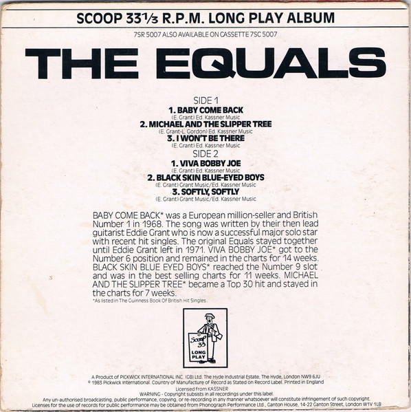 Equals - Used Vinyl Record 7" image 2