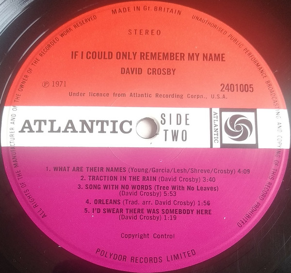 David Crosby - If I Could Only Remember My Name - Used Vinyl Record image 6