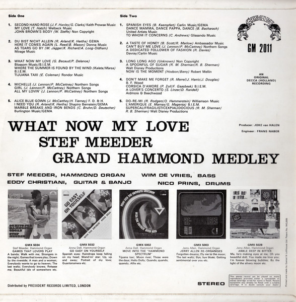 Stef Meeder - What Now My Love - Grand Hammond Medley - Used Vinyl Reco image 2