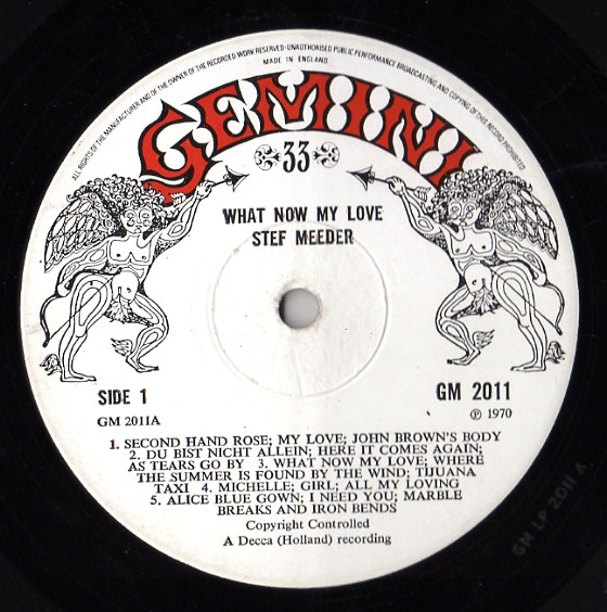 Stef Meeder - What Now My Love - Grand Hammond Medley - Used Vinyl Reco image 3