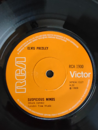 Elvis Presley - Suspicious Minds - Used Vinyl Record 7" image 2
