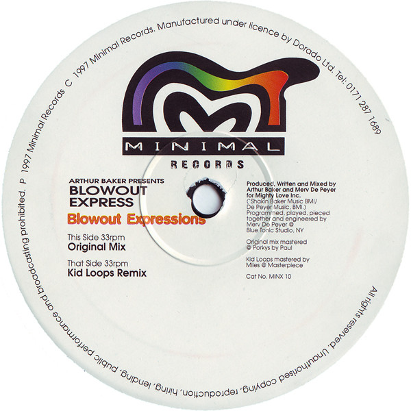 Arthur Baker - Blowout Expressions - Used Vinyl Record 12" image 3