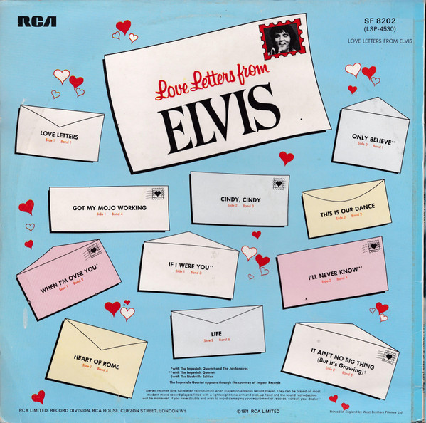 Elvis Presley - Love Letters From Elvis - Used Vinyl Record image 2