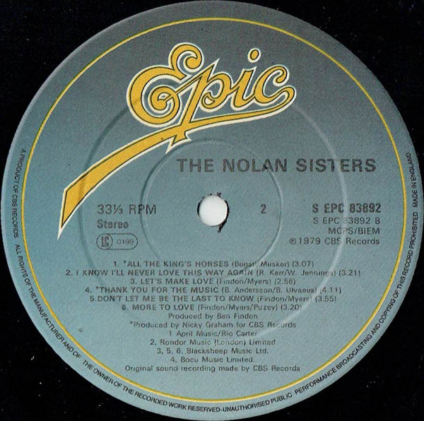 Nolans - Nolan Sisters - Used Vinyl Record image 3