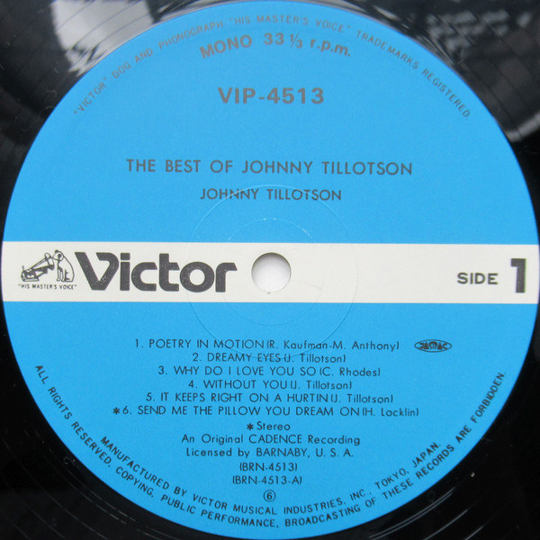 Johnny Tillotson - Best Of - Used Vinyl Record image 5