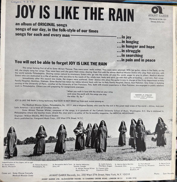 Medical Mission Sist - Joy Is Like The Rain - Used Vinyl Record image 2