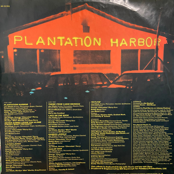 Joe Vitale - Plantation Harbor - Used Vinyl Record image 3