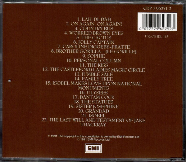 Jake Thackray - Lah-Di-Dah - Used CD image 2